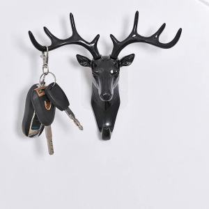 Creative American Style Deer Head Wall Mount Key Hanger