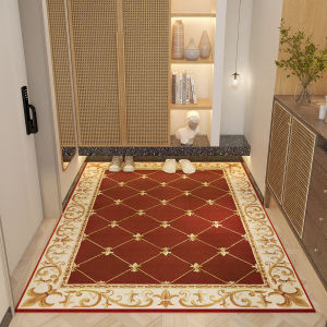 Entrance Door Mat Door Mat Door Entry Non Slip Foot Mat Red Fancy Doorway Hallway Carpet Household Can Be Cut