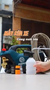 Máy Rửa Xe Chỉnh Áp BOSHUN BS-PW3500W Công Suất 3500W Có Chỉnh Áp Dây Xịt Dài 15M