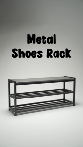 HP (Buatan Malaysia) OR020 Metal Shoe Rack Sturdy with Cushion Bench with 2 Tier Shoe Storage Shoe Rack Shoe Shelf Rak Kasut Besi Kuat Kusyen Lembut