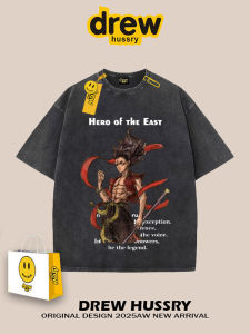 เสื้อยืดแขนสั้นผ้าฝ้ายแท้หลวมๆ สไตล์อเมริกัน ลายซีรีส์เรื่องอ้ายซ่า สำหรับผู้ชายและผู้หญิง ทรงหลวมๆ สไตล์กลางแจ้งสำหรับฤดูร้อน