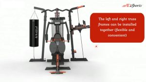 ADSports 806 ( 3 Station ) Gym MultiFunction Workout Station Boxing Bag Pull Up Station Power Stand Power Tower