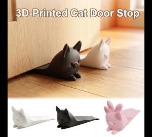 Cute Cat Door Stopper Non-Slip Floor Protector Home Decor Prevents Doors from Slamming and Scratches Gifts for Pet Lovers