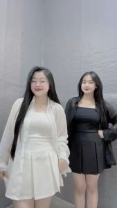 Set bigsize nữ 3 món  áo sơ mi voan mát áo thun hai dây co giãn quần đùi dáng A mặc đi chơi đi biển 50-95kg- SET967