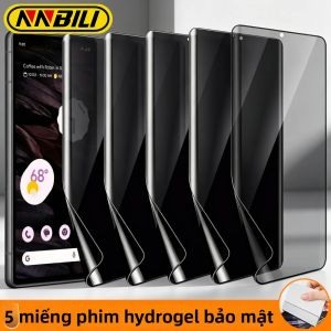 NNBILI 5 Miếng Phim Bảo Vệ Màn Hình Hydrogel Bảo Mật Cho Dòng Google Pixel - Miếng Bảo Vệ Màn Hình Chống Gián Điệp Chống Trầy Xước Không Phải Kính