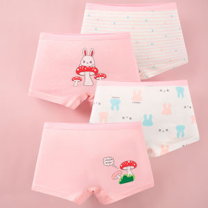 Pure Cotton Childrens Underwear for Girls Mid Waist Shorts Briefs 360 Degree Boxers Antistatic Moisture Wicking Breathable