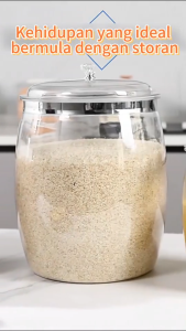 Air Sealed Jar Food Jar Whole Grain Jar Tangerine Peel Tea Rice Storage Jar Transparent Moisture-Proof Storage Storage Jar