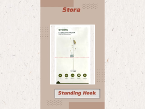 Stora Standing Hook White Gantungan Baju Tas Warna Putih Memiliki 6 Buah Gantungan