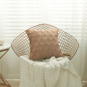 Special Stitch Geometric Rhombus Fleece Pillow Cover