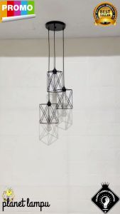 Lampu Gantung Hias 3 in 1 Minimalis Modern bernuansa Vintage dan Klasik Sangat Cocok Untuk Dekorasi Atap Plafon Rumah Anda seperti Ruang Tamu Kamar tidur Mini Bar Teras Atap Dapur Dinding Depan Indoor Outdoor