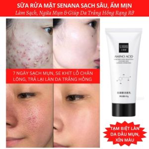 Sữa rửa mặt làm trắng da ngừa mụn trẻ hóa làn da kiềm dầu dưỡng ẩm sạch bụi bẩn Senana