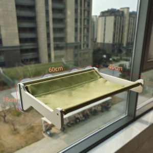 เตียงนอนแบบแขวนสำหรับแมว กระจก หน้าต่าง แสงแดด โปร่งใส ไม่ต้องเจาะ ที่แขวนสำหรับแมว ชั้นเล่นสำหรับแมว ที่นอนสำหรับแมว