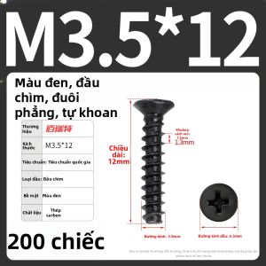BAIRUITE | Ốc Vít Tự Khoan Đầu Phẳng Mạ Niken