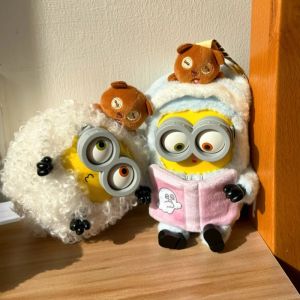52TOYS | Super Cute Minion Bob Tim Bear Plush Blind Box Multiple Animal Outfit Minion Mystery Box Collectible Doll Birthday Holiday Gift