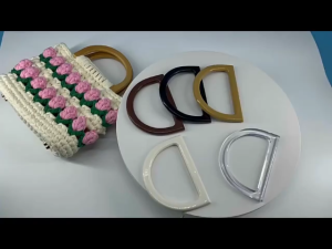 2Pcs Resin Ring Bag Handles D-Shaped Bag Handle Set