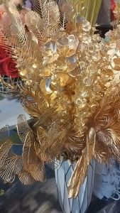 Cành lá táo đồng cành lan đồng lông công rẻ quạt lá đồng tiền trang trí nhà cửa siêu sang hàng nhập loại 1 siêu đẹp