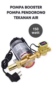 Pompa Pendorng Air Otomatis Booster Pump 120 Watt Pompa Dorong Air Otomatis Pompa Penambah Tekanan Air Kran Shower Water Heater Mesin Cuci