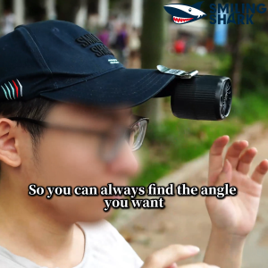 SMILING SHARK FS132 LED Mini Flashlight Type-c Rechargeable Fan Light With Clamp Waterproof Outside Summer Heat Dissipation Lighting