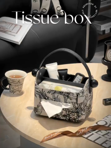 Portable folding tissue box Ideal for coffee table Remote control box