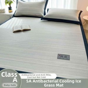 Cool Summer Ice Silk Bamboo-Straw Mat Set 1-Person