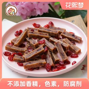 Huaximeng Mulberry Haw Strip 500G Additive-Free Snacks Natural Dried Mulberry Haw Jelly Pieces Casual Preserved Fruit