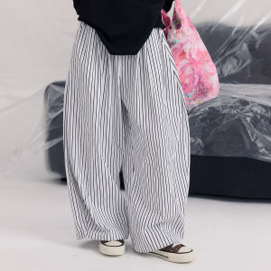 Quần Dài Thường Ngày Kẻ Sọc Ngang Cho Bé Gái NAIYOUKIDS Mùa Thu 2024 Quần Dài Rộng Rãi Thoải Mái Cho Bé Gái Từ 3-14 Tuổi