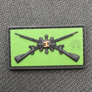 INFANTRY OFFICER BADGE RUBBERIZED PATCH PVC