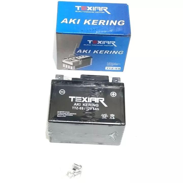 Aki kering GTZ5S TEXIAR Beat, Kharisma, Supra X 125, Beat FI, Xeon