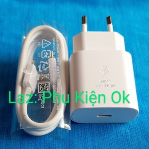 Bộ sạc nhanh 25W điện thoại SAMSUNG A05 A05s A23 A24 A33 A34 A53 A54 A73 M14 M23 M33 M34 M53... Cáp C-C