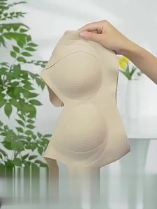 Plus Size Womens Widened Shoulder Strap Bra Seamless Mesh Pull-up Underwear Female Full Coverage Vest Sport Bralette