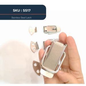 Stainless Steel Grade 304 Cabinet Box Spring Loaded Draw Latch Catch Toggle Hasp Lock (Small) (2 pcs)