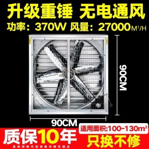 Plls Industrial Exhaust Fan High Pressure Vacuum Ventilator for Greenhouse Livestock Farming Powerful Ventilation Exhauster