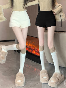 กางเกงขาสั้นสีดำเอวสูง กางเกงขายาวทรงหลวม กางเกงขายาวลำลอง กางเกงขายาวฤดูใบไม้ร่วง/ฤดูหนาว กางเกงขายาวทรงเอ กางเกงขายาวสำหรับผู้หญิง 2023