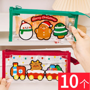 กระเป๋าใส่ปากกา PVC ความจุขนาดใหญ่ ของขวัญวันคริสต์มาส ของเล่นสำหรับเด็ก ของขวัญสำหรับเด็กอนุบาลและนักเรียนประถมศึกษา