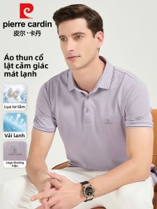 Áo polo nam Pierre Cardin tay ngắn vải lanh thích hợp cho mùa hè