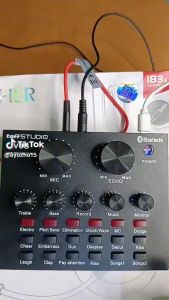 COD KIRIM CEPAT TaffSTUDIO V8S Sound Card Bluetooth Mixer Audio USB Mic Live Tiktok Streaming 1 Set