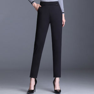 plus Size High Waist Vertical Striped Suit Pants Womens Spring Autumn Loose Fit Casual Slim Leggings Long Trousers