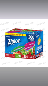 Large Capacity Ziploc Double Zipper Bag 200 Sheets 100 Medium 40 Large 60 Small Transparent Food Storage Bags Strong Seal Cost Effective Multipurpose Kitchen and Travel Use