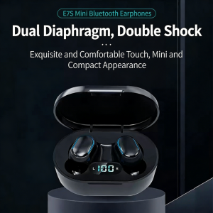 E6S TWS Wireless Bluetooth Earphones Noise Cancelling Headphones with Mic HiFi Stereo Sound Long Battery Life for Sports&Work