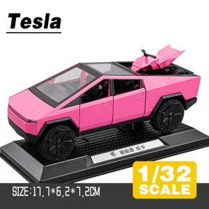 LEO 1:32 Tesla Cybertruck Pickup Diecast Model Car Alloy Cars Toys Collection Gift For Kids Boy Girl