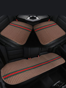 เบาะรถผ้าลินินสามชิ้นฤดูร้อนสำหรับทุกฤดูกาล รองที่นั่งรถแบบแยกส่วนสำหรับทั้งชายและหญิง เบาะรถแบบพิเศษสำหรับผู้ชายและผู้หญิง