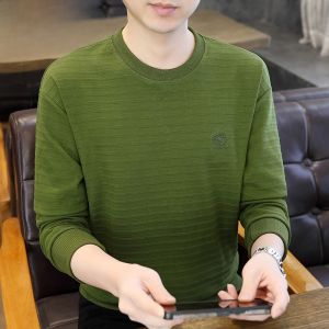 HENGYUANXIANG | Black Long Sleeve Round Neck Base Shirt Casual Versatile Mens T-Shirt Fashionable Spring New Arrival From Home Brand Hengyuanxiang