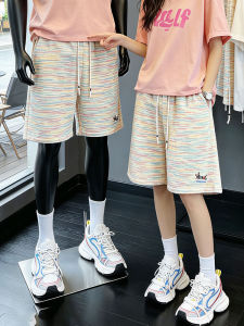 CHENMU | Rainbow Tie Dye Knitted Shorts 5 Div Short Length