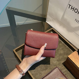 Fashionable Minimalist Design Womens Wallet Soft Leather Clutch Short Zipper Card Holder Key Ring Coin Purse