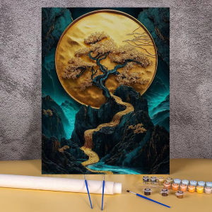 Bandai | Paint By Numbers Kits On Canvas Scenery DIY Frameless 40x50cm Oil Painting By Numbers Landscape Handpaint Wall Art Home Decor
