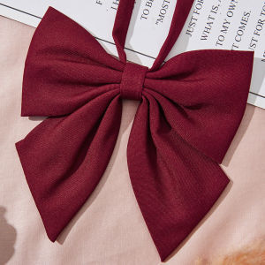 LIESHANG | JK Uniform Girls School Style Slant Bow Tie Red Feather