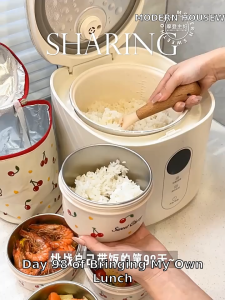 cherry lunch box with heater and warmer 4 Layers 2480ML breakfast&Lunch Box Set Thermal Food Container