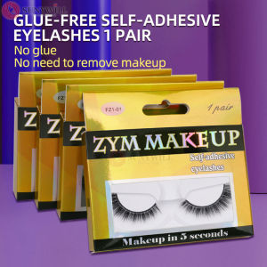 1 Pairs Self-adhesive False Eyelashes Set Reusable 3D Mink Hair No Glue Fake Eye Lashes