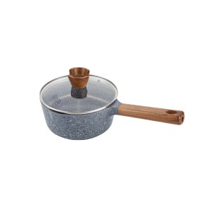 DONNOR 16cm/6.3inch Granite Non-Stick Milk Pot PFOA-Free Low-Smoke Induction & Gas Stove Compatible Easy Clean Small Saucepot