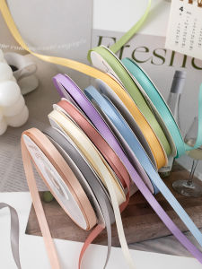 6mm Polyester Satin Ribbon Double-Sided Encryption for Gift Box Packaging Bouquet Knots Home Sewing DIY Accessories